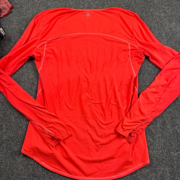 ATHLETA Women’s Pink/Orange Long Sleeve Athletic Shirt Style #964344 size: Large - Picture 2 of 11